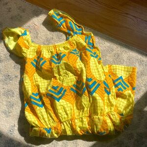 Tea new silo romper in pineapple gold. Girls size 12.
